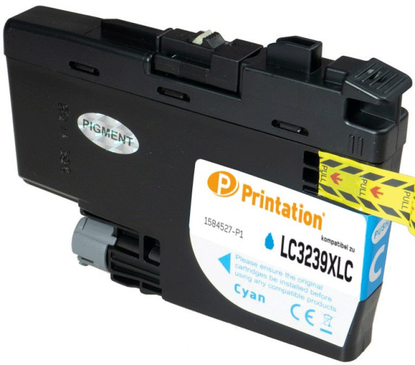 Printation Tinte ersetzt Brother LC-3239XLC, ca. 5.000 S., cyan