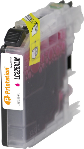 Printation Tinte ersetzt Brother LC-225XLM, ca. 1.200 S., magenta