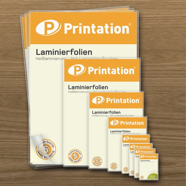 100x Laminierfolie (90x60mm), 2x 125my, PRINTATION - Qualität preiswert 