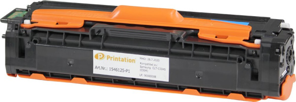 Printation Toner ersetzt HP-Samsung  CLT-C504S / SU025A, ca. 1.800 S., cyan 