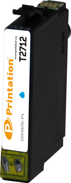 Printation Tinte ersetzt Epson 27XL / T2712, ca. 1.100 S., cyan