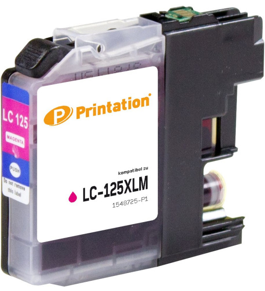 Printation Tinte ersetzt Brother LC-125XLM, ca. 1.200 S., magenta 