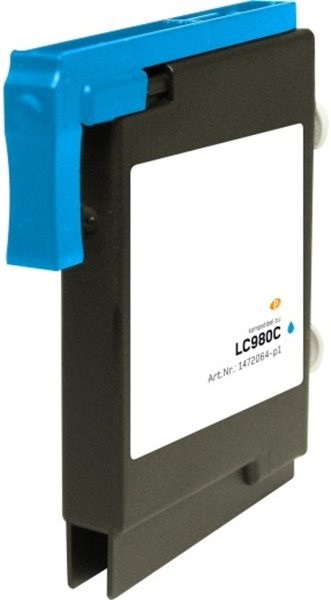 Printation Tinte ersetzt Brother LC-980C / LC-1100C, ca. 650 S., cyan
