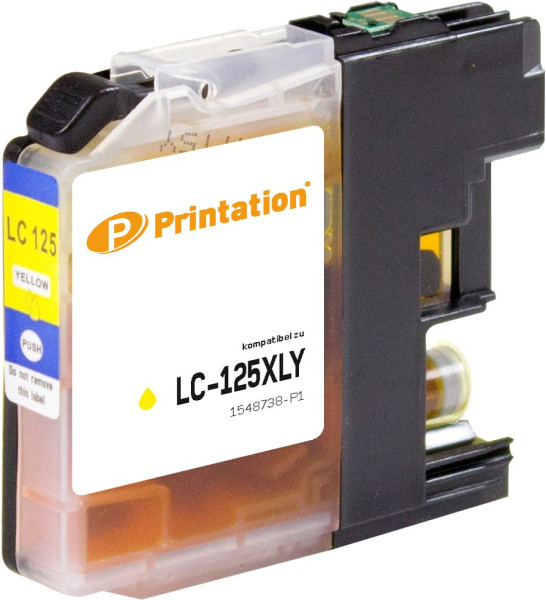 Printation Tinte ersetzt Brother LC-125XLY, ca. 1.200 S., gelb 