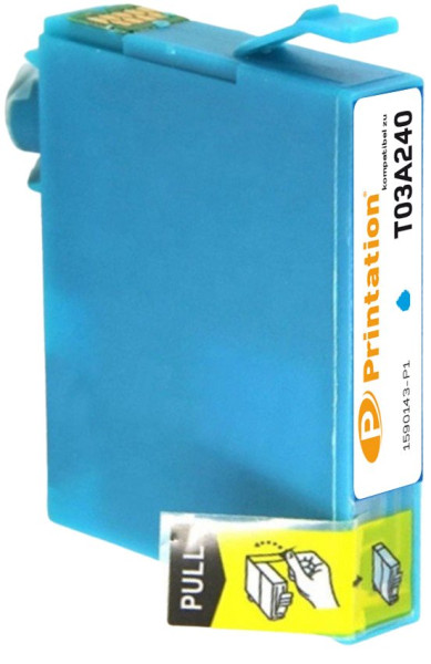 Printation Tinte ersetzt Epson T03A240 / 603XL, ca. 350 S., cyan