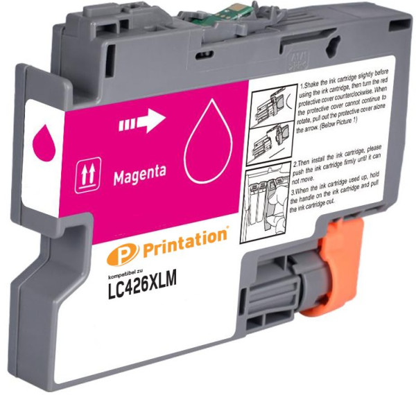 Printation Tinte ersetzt Brother LC-426XLM, ca. 5.000 S., magenta