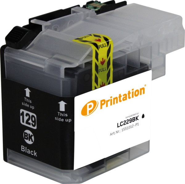 Printation Tinte ersetzt Brother LC-129XLBK, ca. 2.400 S., schwarz 