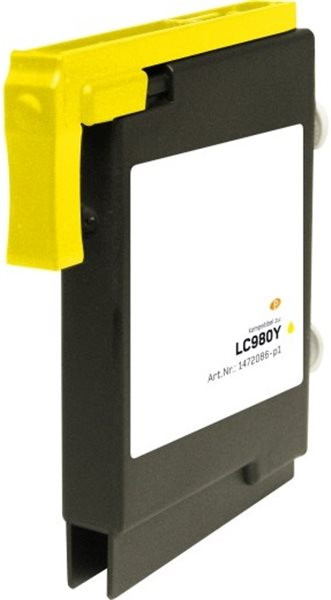 Printation Tinte ersetzt Brother LC-980Y / LC-1100Y, ca. 720 S., gelb