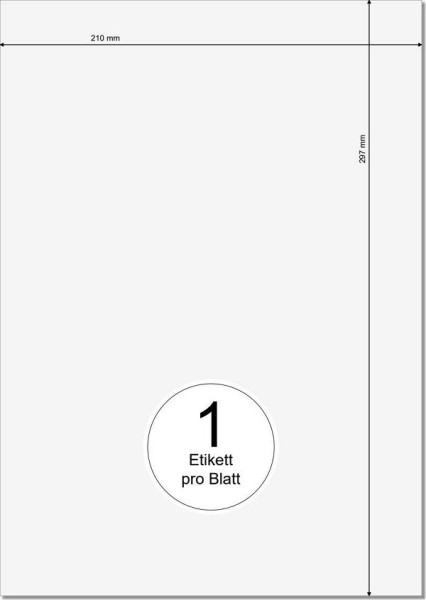 PRINTATION Papier-Etiketten Haft-PLUS (B210xH297mm=A4) 100xA4 à 1 Eti.