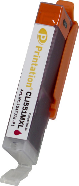 Printation Tinte ersetzt Canon CLI-551MXL, ca. 680 S., magenta