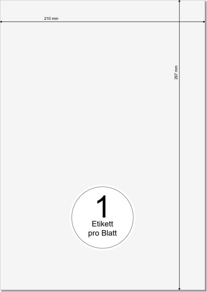PRINTATION Folien-Etiketten matt transparent (B210xH297mm=A4) 10xA4 à 1 Eti.  