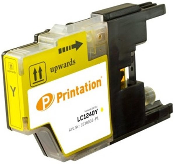 Printation Tinte ersetzt Brother LC-1240Y / LC-1280XLY, ca. 600 S., gelb 