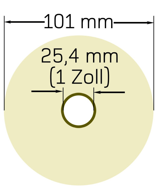 PRINTATION Thermo-Etiketten auf Rolle (B103x199mm), 250 Stück, Rollenkern 25mm