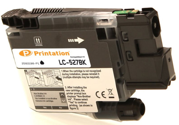 Printation Tinte ersetzt Brother LC-527BK, ca 1.300 S., schwarz 