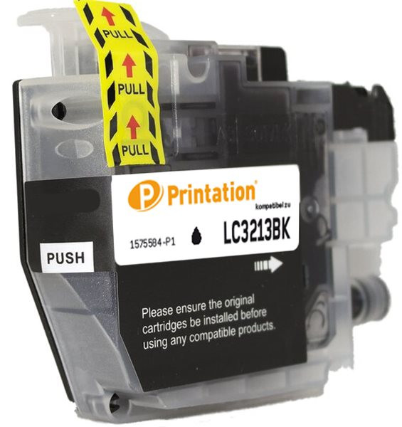 Printation Tinte ersetzt Brother LC-3213BK, ca. 400 S., schwarz 