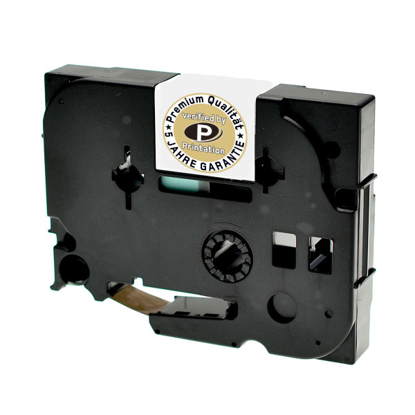 Printation Beschriftungsband ersetzt Brother TZe-231, sw auf weiß, 12mmx8m, lam.